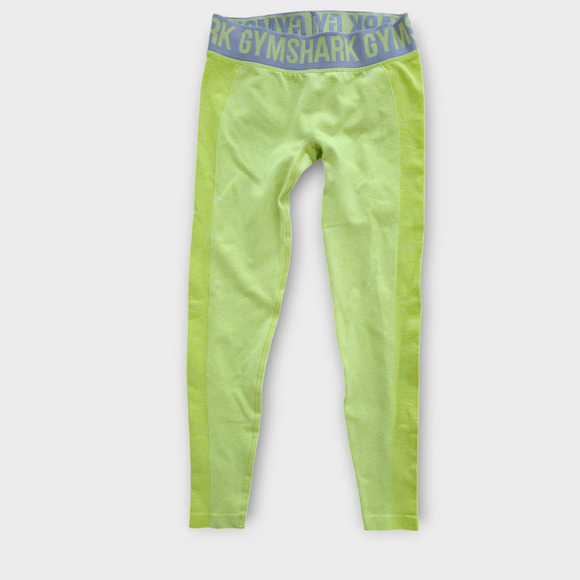 Gymshark Low Rise Training Tights Neon Green/Yellow Women Sz S - Picture 3 of 8